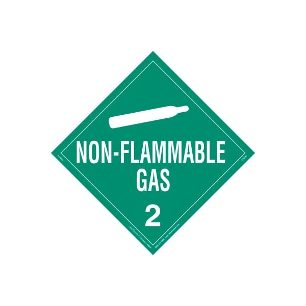 American Labelmark Co LabelMaster Z-RVW3 Non-Flammable Gas Placard, Worded, Rigid Vinyl, 25/Pack Z-RVW3 - main